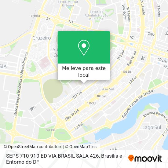 SEPS 710 910 ED  VIA BRASIL SALA 426 mapa