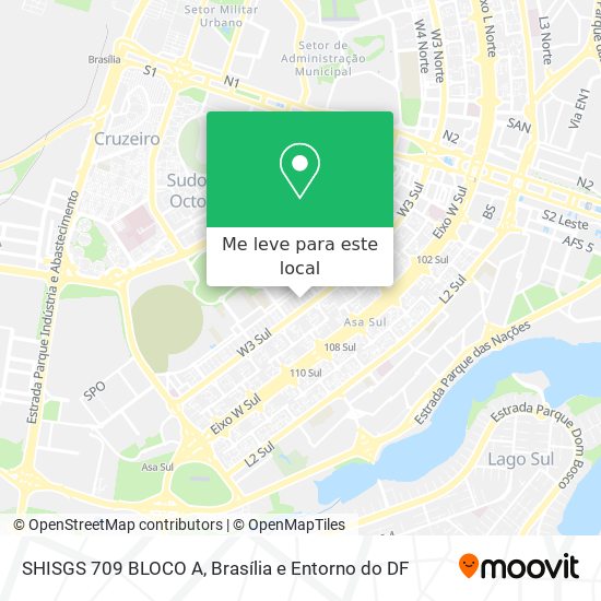SHISGS 709 BLOCO A mapa
