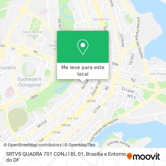 SRTVS QUADRA 701 CONJ l BL 01 mapa