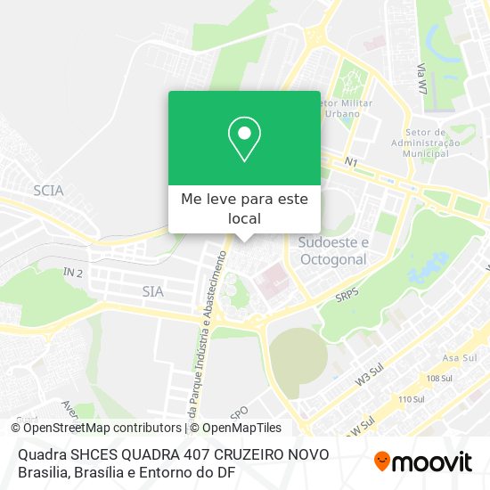 Quadra SHCES QUADRA 407  CRUZEIRO NOVO  Brasilia mapa