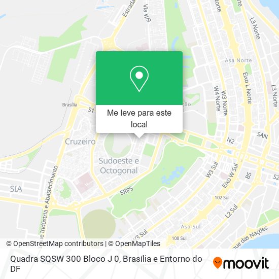 Quadra SQSW 300 Bloco J 0 mapa