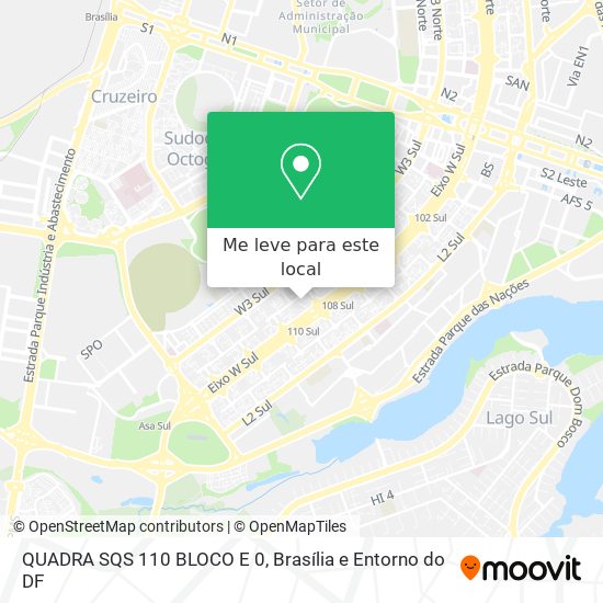 QUADRA SQS 110 BLOCO E 0 mapa