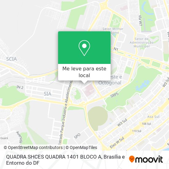 QUADRA SHCES QUADRA 1401 BLOCO A mapa