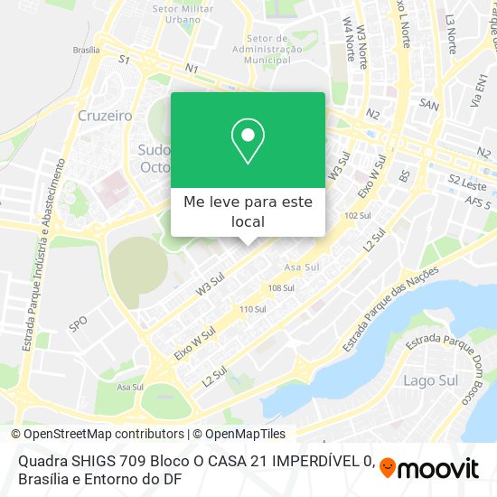 Quadra SHIGS 709 Bloco O CASA 21   IMPERDÍVEL 0 mapa
