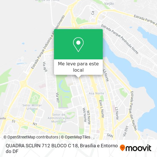 QUADRA SCLRN 712 BLOCO C 18 mapa