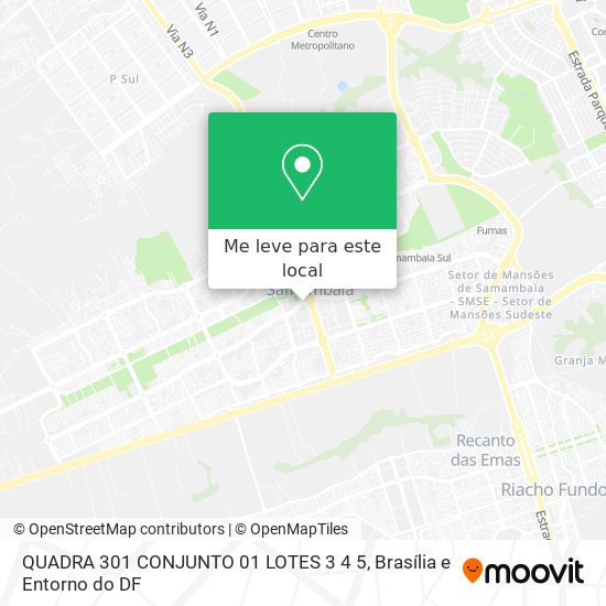 QUADRA 301 CONJUNTO 01 LOTES 3 4 5 mapa