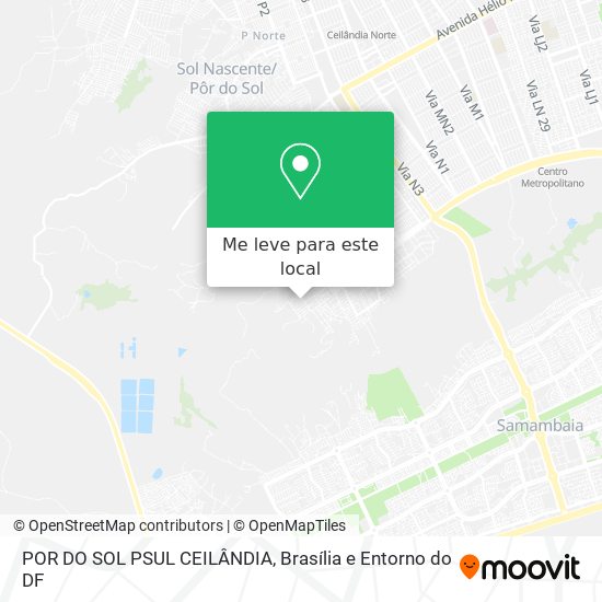 POR DO SOL PSUL CEILÂNDIA mapa