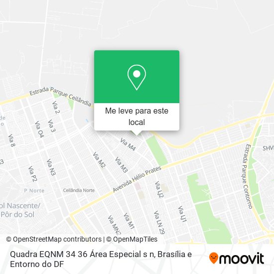 Quadra EQNM 34 36 Área Especial s n mapa