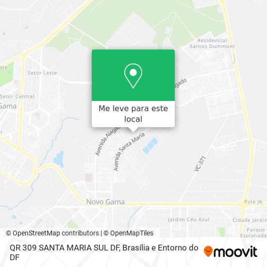 QR 309  SANTA MARIA SUL DF mapa