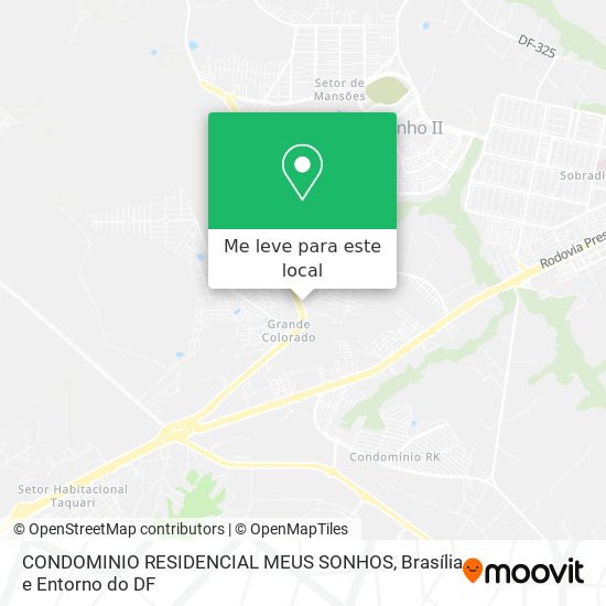CONDOMINIO RESIDENCIAL MEUS SONHOS mapa