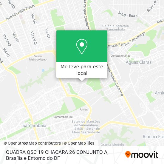 QUADRA QSC 19 CHACARA 26 CONJUNTO A mapa
