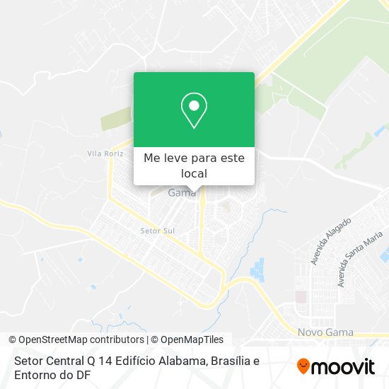 Setor Central Q 14 Edifício Alabama mapa