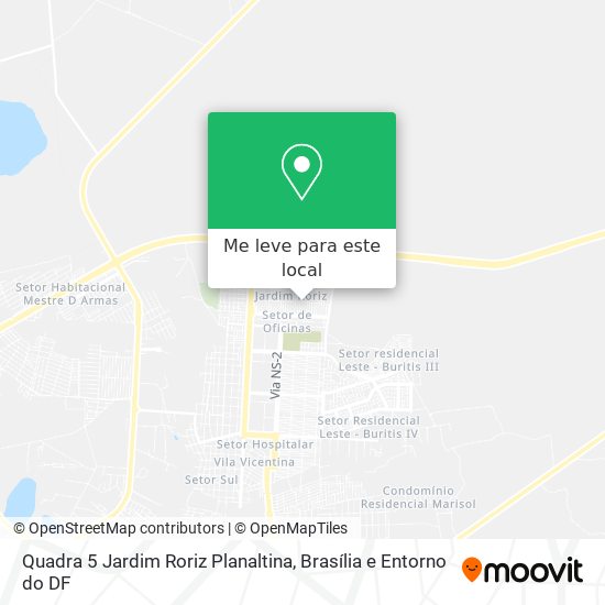 Quadra 5 Jardim Roriz Planaltina mapa