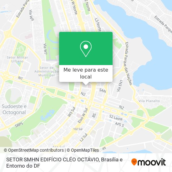 SETOR SMHN EDIFÍCIO CLÉO OCTÁVIO mapa