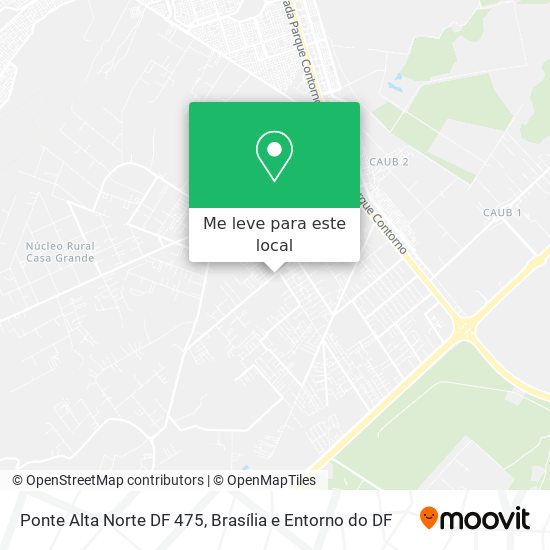 Ponte Alta Norte DF 475 mapa
