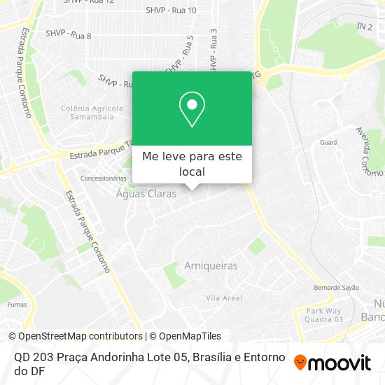 QD 203  Praça Andorinha  Lote 05 mapa