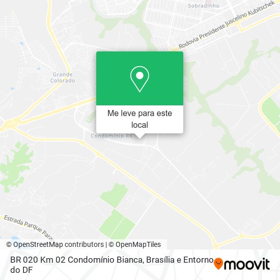 BR 020 Km 02 Condomínio Bianca mapa