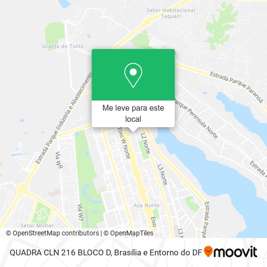 QUADRA CLN 216 BLOCO D mapa