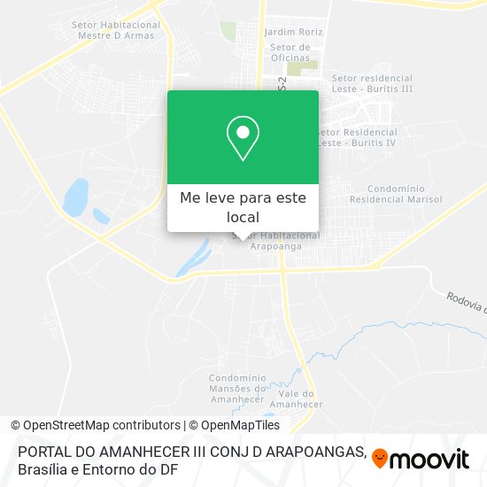 PORTAL DO AMANHECER III CONJ  D ARAPOANGAS mapa
