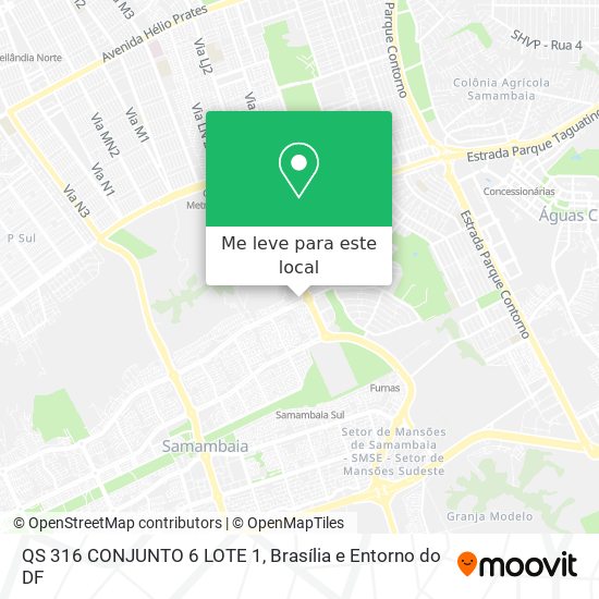 QS 316 CONJUNTO 6 LOTE 1 mapa