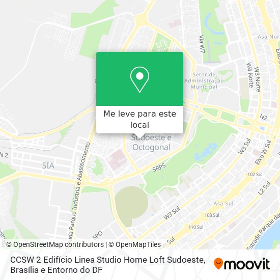 CCSW 2   Edifício Linea Studio Home   Loft    Sudoeste mapa