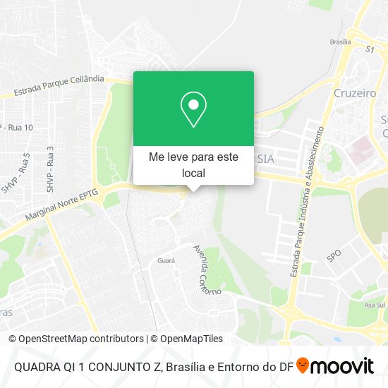 QUADRA QI 1 CONJUNTO Z mapa