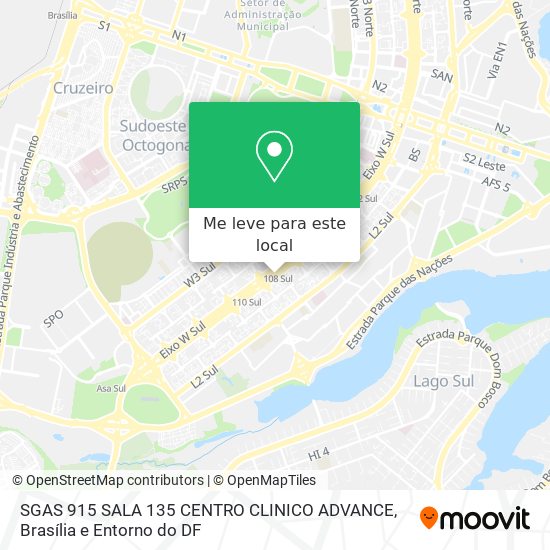 SGAS 915 SALA 135 CENTRO CLINICO ADVANCE mapa