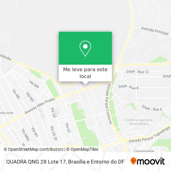 QUADRA QNG 28 Lote 17 mapa