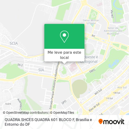 QUADRA SHCES QUADRA 601 BLOCO F mapa
