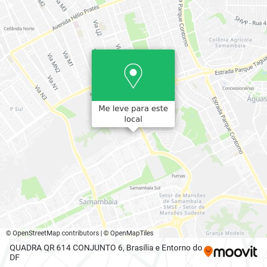 QUADRA QR 614 CONJUNTO 6 mapa