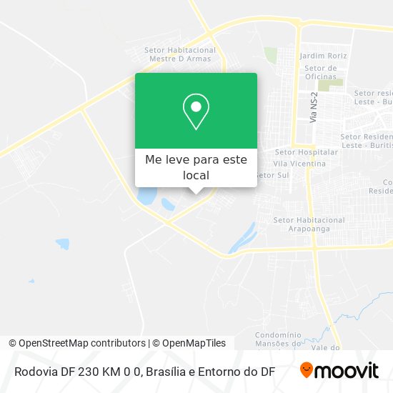 Rodovia DF 230 KM 0 0 mapa
