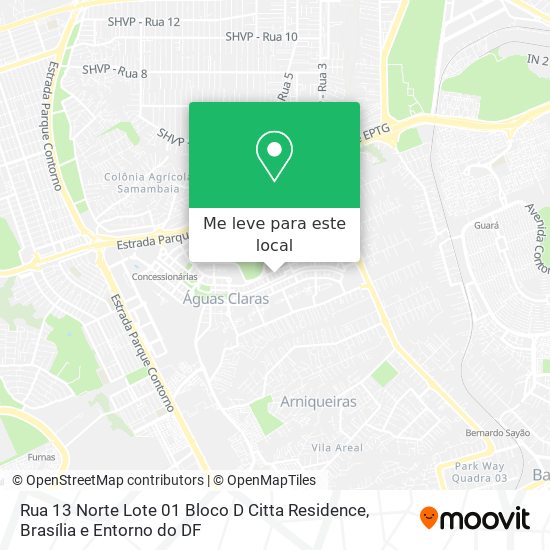 Rua 13 Norte Lote 01 Bloco D Citta Residence mapa