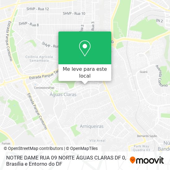 NOTRE DAME  RUA 09 NORTE  ÁGUAS CLARAS DF 0 mapa