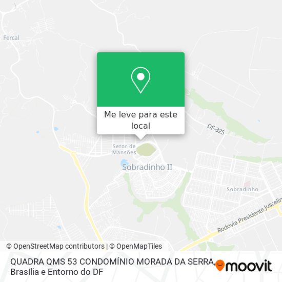 QUADRA QMS 53  CONDOMÍNIO MORADA DA SERRA mapa