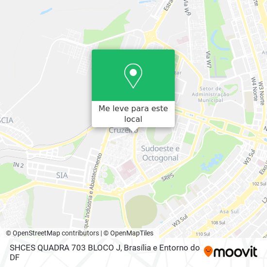 SHCES QUADRA 703 BLOCO J mapa