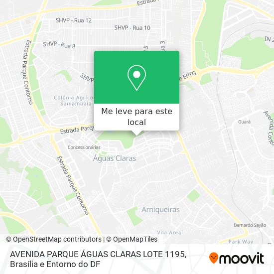 AVENIDA PARQUE ÁGUAS CLARAS LOTE 1195 mapa