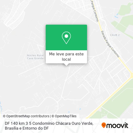 DF 140 km 3 5 Condomínio Chácara Ouro Verde mapa