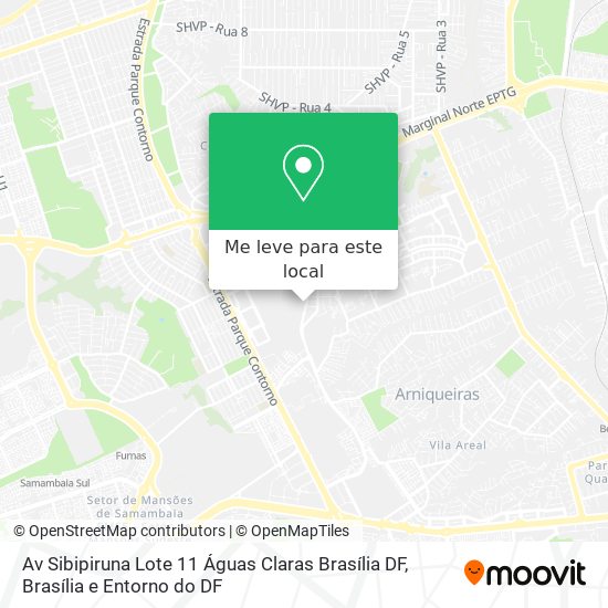 Av  Sibipiruna  Lote 11   Águas Claras  Brasília   DF mapa