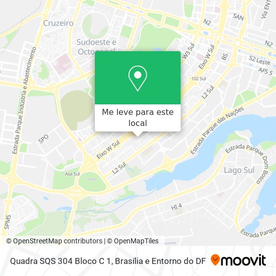 Quadra SQS 304 Bloco C 1 mapa