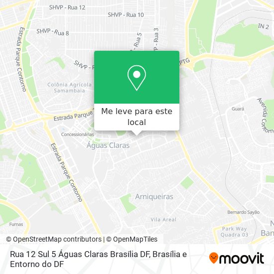 Rua 12 Sul  5   Águas Claras  Brasília   DF mapa