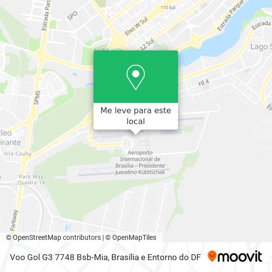Voo Gol G3 7748 Bsb-Mia mapa