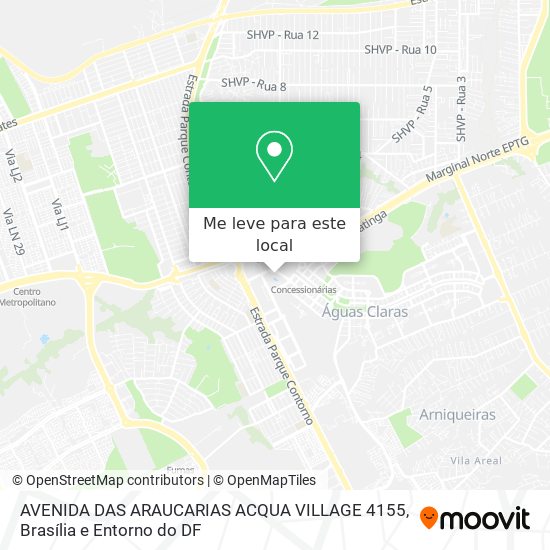 AVENIDA DAS ARAUCARIAS ACQUA VILLAGE 4155 mapa
