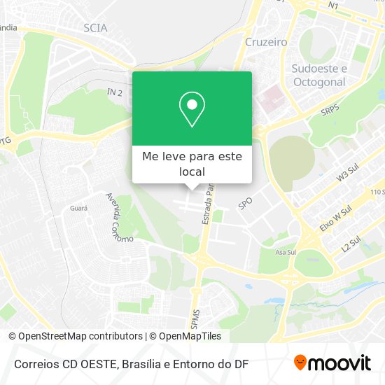 Correios CD OESTE mapa