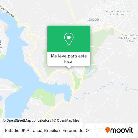 Estádio JK Paranoá mapa