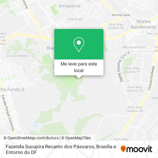 Fazenda Sucupira Recanto dos Pássaros mapa