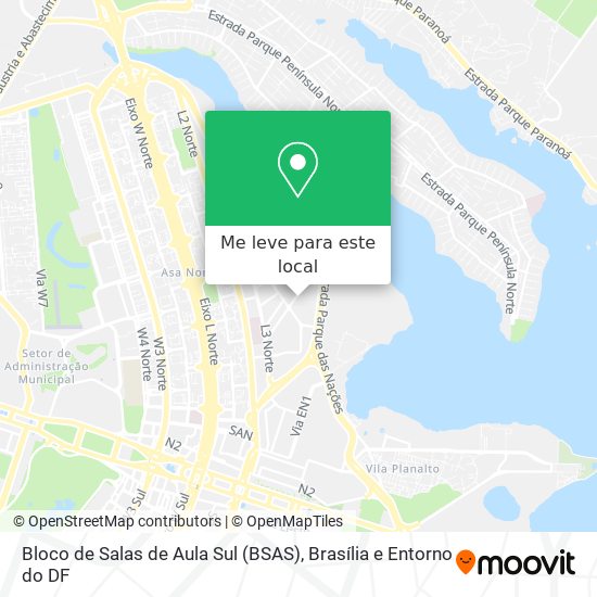 Bloco de Salas de Aula Sul (BSAS) mapa