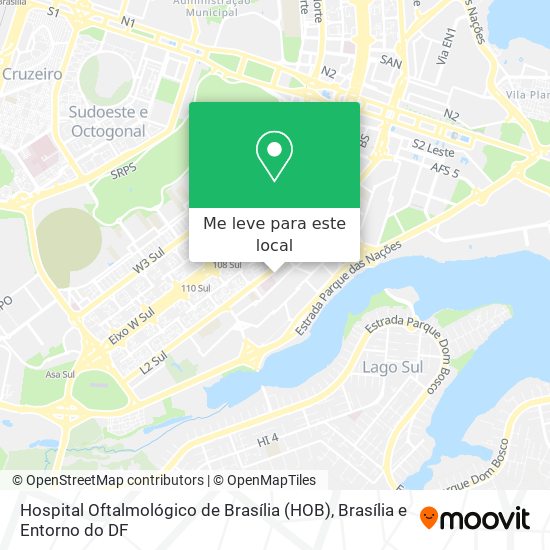 Hospital Oftalmológico de Brasília (HOB) mapa