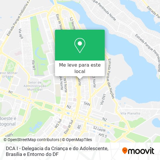 DCA I - Delegacia da Criança e do Adolescente mapa