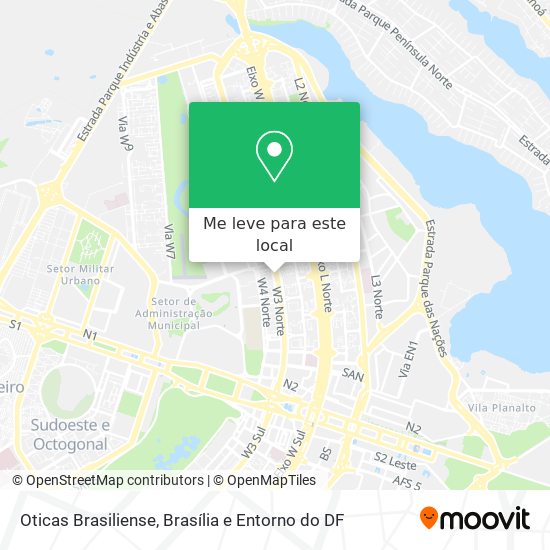 Oticas Brasiliense mapa