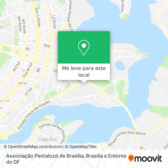Associação Pestalozzi de Brasília mapa